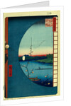 View from Massaki on the Grove near Suijin Shrine, the Uchigawa Inlet and Sekiya Village. by Utagawa Hiroshige
