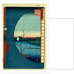 View from Massaki on the Grove near Suijin Shrine, the Uchigawa Inlet and Sekiya Village. by Utagawa Hiroshige