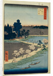 Azuma no mori Shrine and the Entwined Camphor by Utagawa Hiroshige