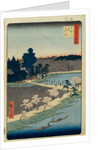 Azuma no mori Shrine and the Entwined Camphor by Utagawa Hiroshige