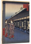 Shops with Cotton Goods in Odenma-cho by Utagawa Hiroshige