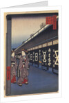 Shops with Cotton Goods in Odenma-cho by Utagawa Hiroshige