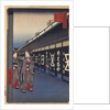 Shops with Cotton Goods in Odenma-cho by Utagawa Hiroshige