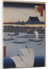 Teppozu and Tsukiji Monzeki Temple by Utagawa Hiroshige