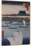 Teppozu and Tsukiji Monzeki Temple by Utagawa Hiroshige