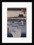 Teppozu and Tsukiji Monzeki Temple by Utagawa Hiroshige