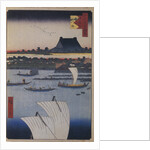 Teppozu and Tsukiji Monzeki Temple by Utagawa Hiroshige