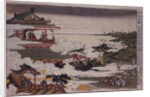 An Lushan and his troops attack on Emperor, ca 1770 by Toyoharu Utagawa
