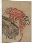 Demon, possibly Ibaraki, opening a box, Early 19th cen by Anonymous