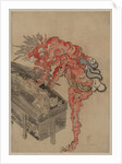 Demon, possibly Ibaraki, opening a box, Early 19th cen by Anonymous