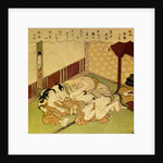 Two Lovers (Shunga - erotic woodblock print), c. 1750 by Suzuki Harunobu
