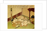 Two Lovers (Shunga - erotic woodblock print), c. 1750 by Suzuki Harunobu