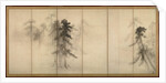 Pine Trees (Right of a pair of six-section folding screens) by Tohaku Hasegawa