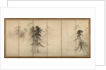 Pine Trees (Right of a pair of six-section folding screens) by Tohaku Hasegawa
