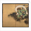 The Wind God. Right part of two-fold screens Wind God and Thunder God, Early 18th cen by Ogata Korin