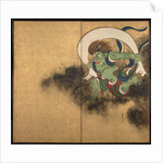The Wind God. Right part of two-fold screens Wind God and Thunder God, Early 18th cen by Ogata Korin