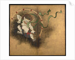 The Thunder God. Left part of two-fold screens Wind God and Thunder God, Early 18th cen by Ogata Korin