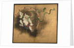 The Thunder God. Left part of two-fold screens Wind God and Thunder God, Early 18th cen by Ogata Korin