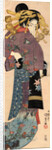 A Standing Bijin, ca 1820 by Utagawa Kunisada
