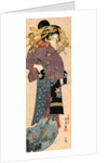 A Standing Bijin, ca 1820 by Utagawa Kunisada