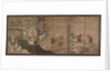 Merry-making under aronia blossoms. Left of a pair of six-section folding screens by Kano Isenin Naganobu