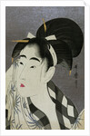 Woman wiping sweat, 1798 by Kitagawa Utamaro