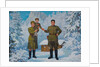 Happy Family. Kim Il-sung and his wife Kim Jong-suk with son Kim Jong-Il, 1960s by Anonymous