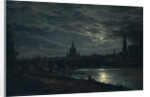 View of Dresden by Moonlight, 1839 by Johan Christian Clausen Dahl
