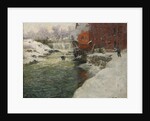 Canvas factory by the Aker River (Kristiania), c. 1890 by Fritz Thaulov