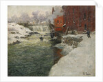 Canvas factory by the Aker River (Kristiania), c. 1890 by Fritz Thaulov