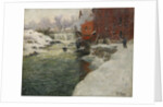 Canvas factory by the Aker River (Kristiania), c. 1890 by Fritz Thaulov