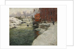 Canvas factory by the Aker River (Kristiania), c. 1890 by Fritz Thaulov