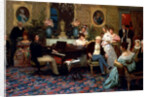 Chopin Playing the Piano in Prince Radziwills Salon, 1887 by Henryk Siemiradzki