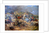 Attack of Polish Uhlans on bolsheviks near Sloutsk 1919, 1920 by Leonard Winterowski