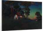 Village at Sunset, 1923 by Konstantin Wroblewski