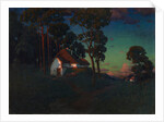 Village at Sunset, 1923 by Konstantin Wroblewski