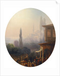 A market scene in Constantinople, with the Hagia Sophia beyond, 1860 by Ivan Konstantinovich Aivazovsky