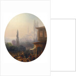 A market scene in Constantinople, with the Hagia Sophia beyond, 1860 by Ivan Konstantinovich Aivazovsky