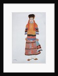 Peasant woman. Costume design for the Vaudeville Old Moscow at the Théâtre Femina in Paris, 1922 by Léon Bakst