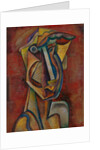 Poetess, 1920s by Vladimir Davidovich Baranov-Rossiné