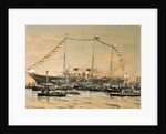 Emperor Nicholas II visiting his Yacht Polestar, 1908 by Alexander Karlovich Beggrov