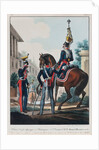 Chief Staff Officers of the Uhlans Regiment Grand Duke Michael Pavlovich of Russia, 1830s by Lev Alexandrovich Belousov