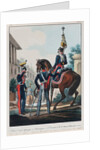 Chief Staff Officers of the Uhlans Regiment Grand Duke Michael Pavlovich of Russia, 1830s by Lev Alexandrovich Belousov