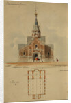 Project to the architectural contest for the Saint George Cathedral in Gus-Khrustalny, 1894 by Leon Benois