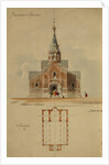 Project to the architectural contest for the Saint George Cathedral in Gus-Khrustalny, 1894 by Leon Benois