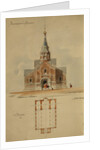 Project to the architectural contest for the Saint George Cathedral in Gus-Khrustalny, 1894 by Leon Benois