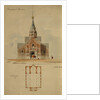 Project to the architectural contest for the Saint George Cathedral in Gus-Khrustalny, 1894 by Leon Benois
