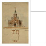 Project to the architectural contest for the Saint George Cathedral in Gus-Khrustalny, 1894 by Leon Benois