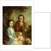 Portrait of Vasily Nebolsin, his Wife Avdotia and Child, End 1790s by Vladimir Lukich Borovikovsky