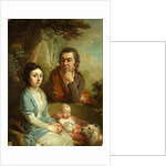Portrait of Vasily Nebolsin, his Wife Avdotia and Child, End 1790s by Vladimir Lukich Borovikovsky